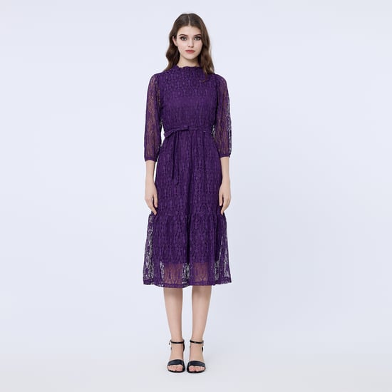 Fit-and-flare lace dress - Image 1