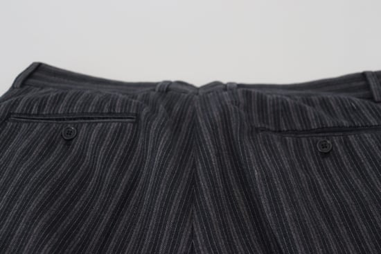 Pantalones de vestir a rayas gris oscuro - Image 6