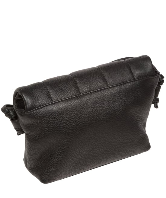'Zoey' Black Nappa Leather Cross Body Bag