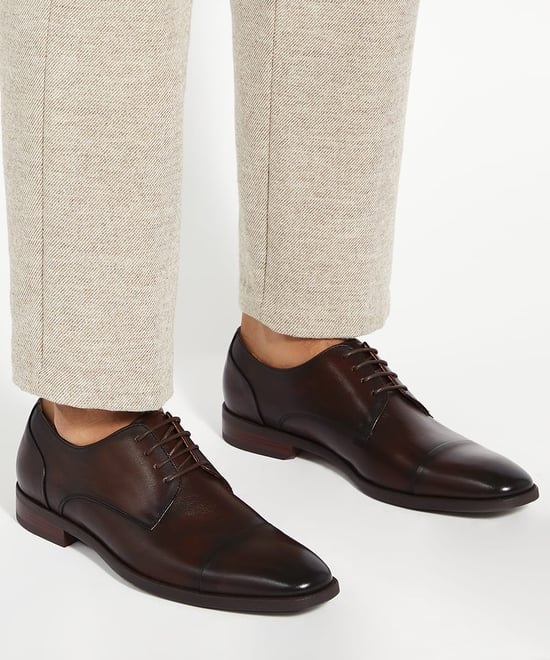 Dune Mens Suffix - Leather Toe Cap Lace Up Derby - Image 3