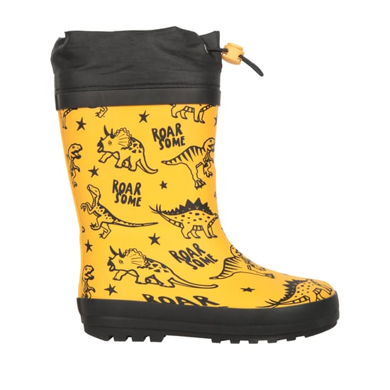 Mountain Warehouse Childrens/Kids II Dinosaur Winter Wellington Boots (Yellow) - Image 1