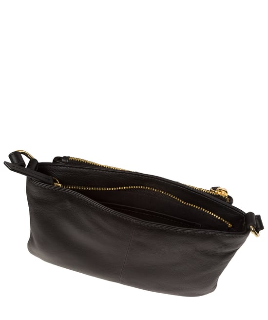 'Jess' Black Nappa Leather Cross Body Bag