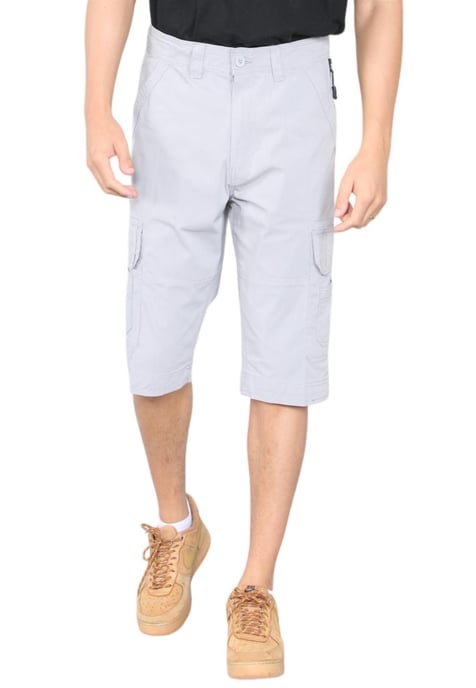 Shorts cargo de secado rápido con múltiples bolsillos para hombre en gris - Image 1
