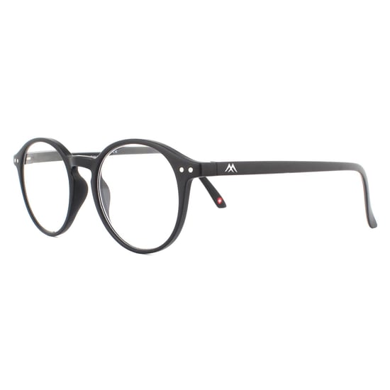 Montana Redondo Negro Mate Montura de Gafas Unisex para Mujeres - Image 2
