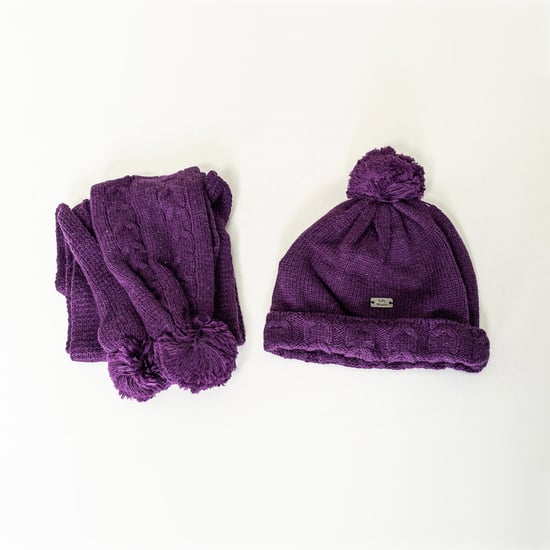 Knitted hat and scarf set 1942MOW16 baby