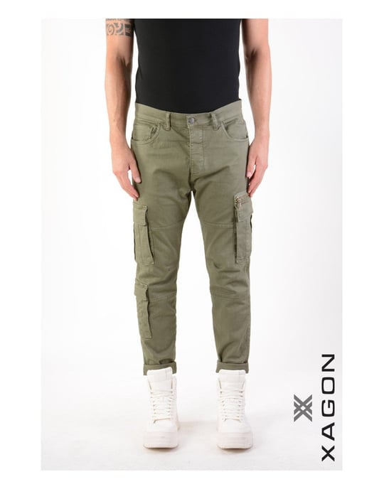 Xagon Pantalones Cargo del hombre verde - Image 3