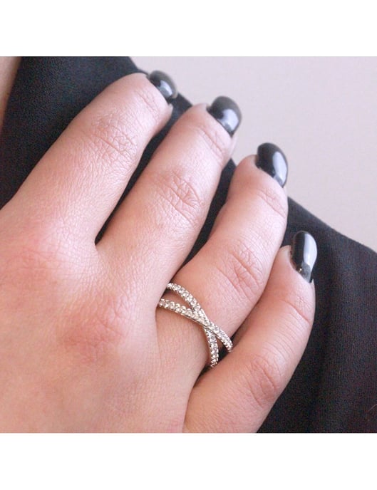 Anillo X - Plata y Cristal - Image 5