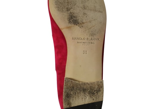 Manolo Blahnik Witney Brogues in Pink Suede - Image 6