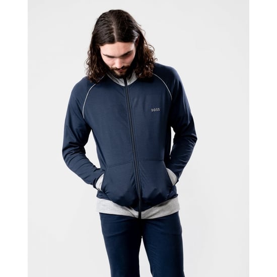 BOSS Orange Mix & Match Mens Zip Through Loungewear Sweatshirt - Image 5