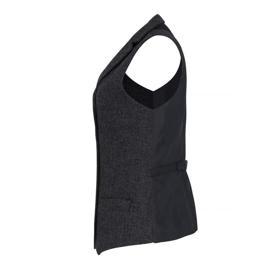 Premier Womens/Ladies Herringbone Waistcoat (Charcoal) - Image 3
