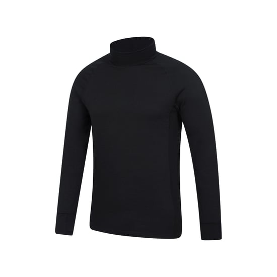 Mountain Warehouse Mens Summit Merino Wool Funnel Neck Thermal Top (Black) - Image 4