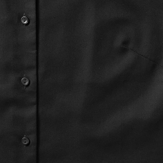 Russell Collection Ladies/Womens Short Sleeve Easy Care Oxford Shirt (Black) - Image 3
