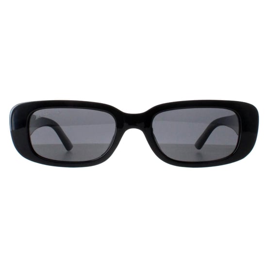 Montana Rectangle Womens Shiny Black Smoke Polarized MP65