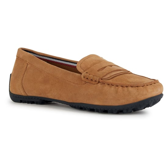 Geox D Kosmopolis Suede Women's Camel Moccasins Shoes - Image 1