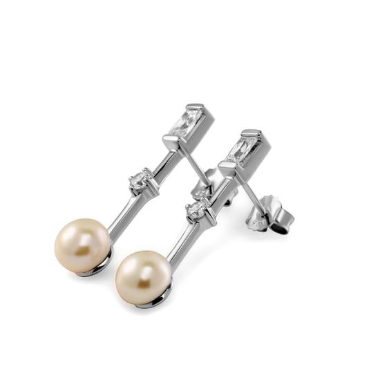Orphelia 'Maxime' Women's 925 Sterling Silver Set: Chain-Pendant + Earrings - Silver SET-7514 - Image 3