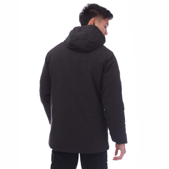 Men's Jack and Jones Fen Parka Jacket in Black - Image 2