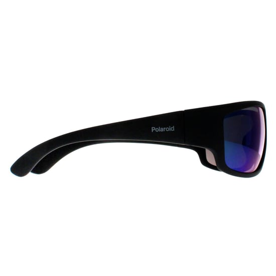Polaroid Wrap Unisex Negro Mate Espejo Verde Polarizadas PLD 7005/S - Image 4