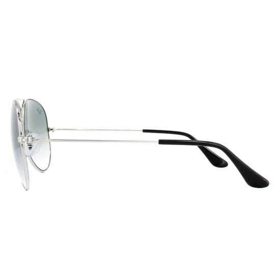 Gafas de sol Ray-Ban Aviator para hombre en azul claro con gradiente plateado - Image 3