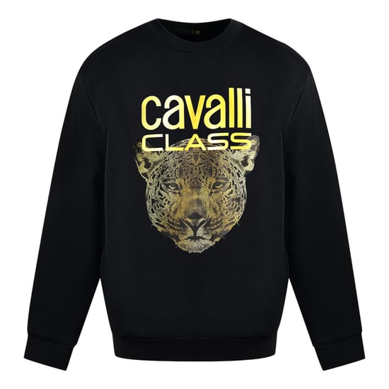 Jersey Negro con Logo de Leopardo Cavalli Class - Image 1