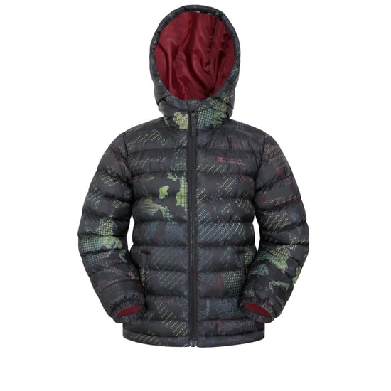 Mountain Warehouse Childrens/Kids Seasons Patterned Padded Jacket (Jet Black) - Image 1