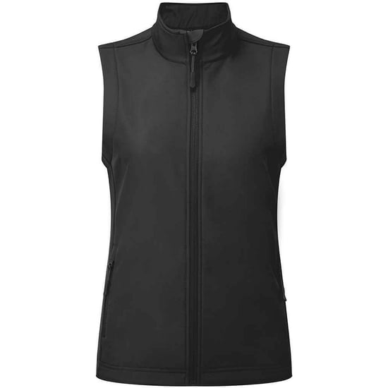 Premier Womens/Ladies Windchecker Gilet (Black) - Image 1