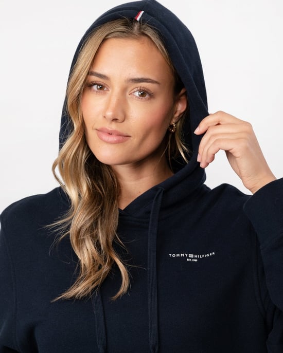 Sudadera con capucha para mujer Tommy Hilfiger 1985 Relax Mini Corp Logo - Image 2