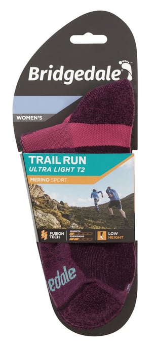Bridgedale - Calcetines Bajos Sport Ultralight Merino para Mujer - Damson - Image 2