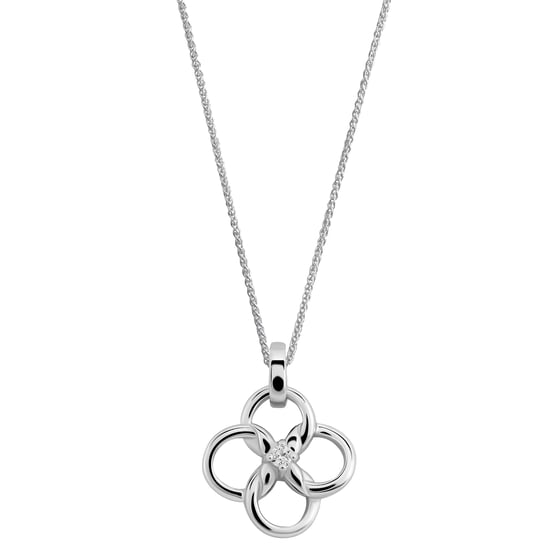 Orphelia 'Aida' Women's 925 Sterling Silver Set: Necklace + Earrings + Ring - Silver SET-7472 - Image 2