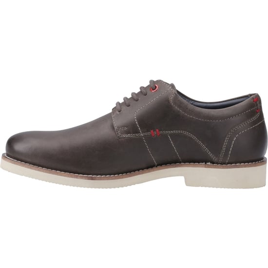 Pod Hampton Leather Men's Grey Lace-Up Shoes - Image 4