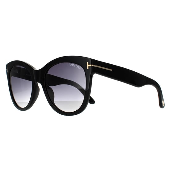 Tom Ford Ojos de Gato Mujeres Brillante Negro Humo Gradiente - Image 2