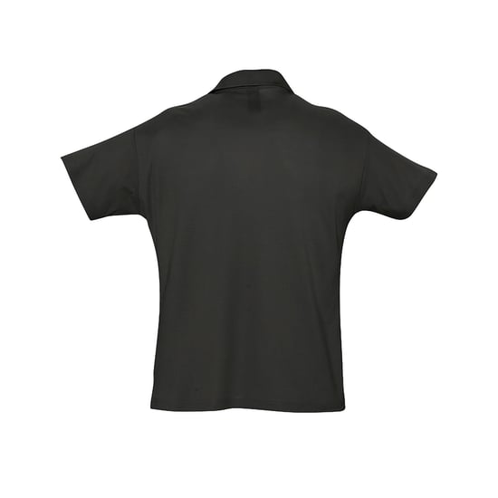 SOLS Mens Summer II Pique Short Sleeve Polo Shirt (Black) - Image 2