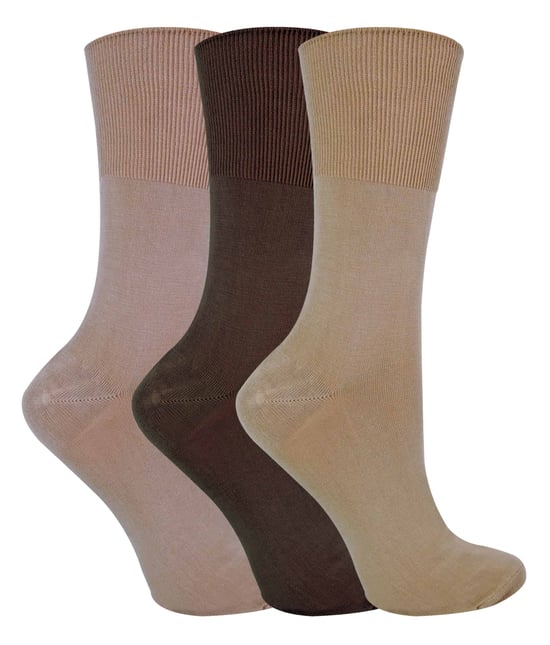 3 Pares de Calcetines de Bambú Antiolor, Elásticos y Anchos, Mujer - Image 1