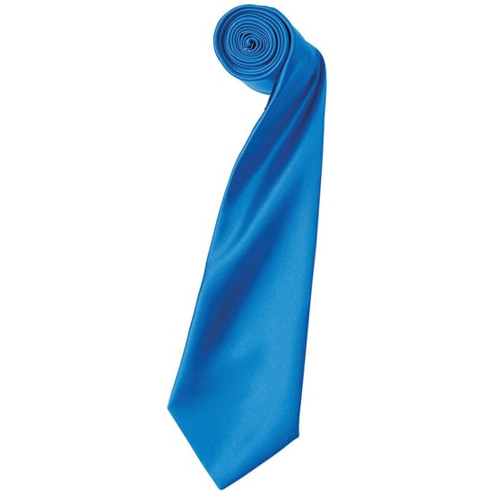 Premier Unisex Adult Colours Satin Tie (Sapphire Blue) - Image 1