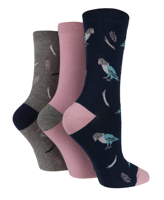 Wild Feet - Pack de 3 calcetines de regalo con temática animal para mujer - Image 1