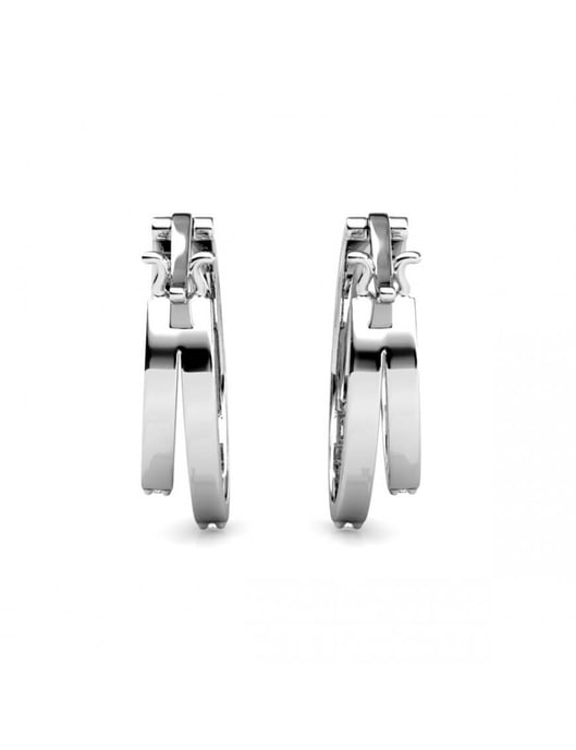 Pendientes Duo Circlet - Plata y Cristal - Image 5
