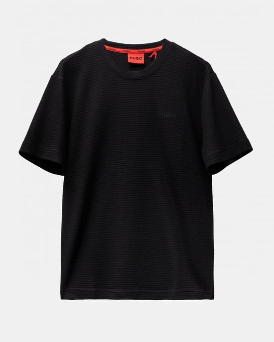 HUGO Austin Camiseta de Pijama para Hombre con Estructura Waffle y Logo Bordado - Image 1