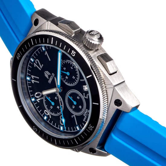 Shield Sonar Chronograph Strap Watch w/Date