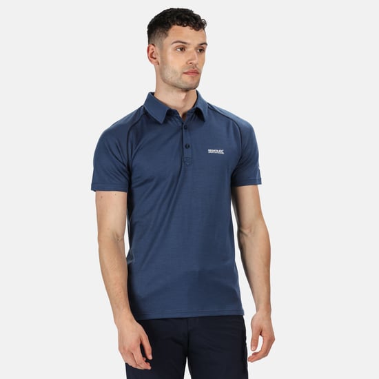 Regatta Mens Kalter Short-Sleeved Polo Shirt (Dark Denim) - Image 5