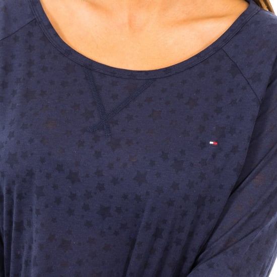 Long-sleeved nightgown with boat neck 1487903526 woman