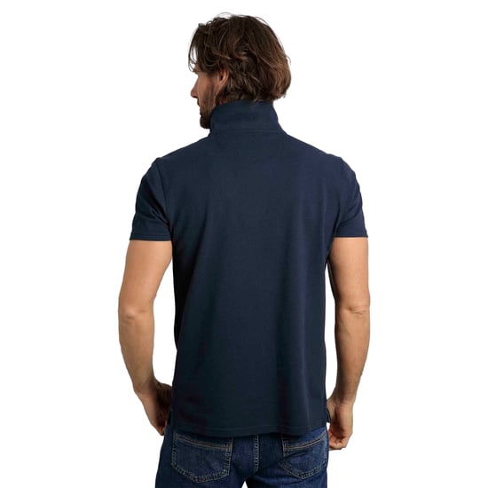 Weird Fish Mens Miles Pique Organic Polo Shirt (Navy) - Image 4