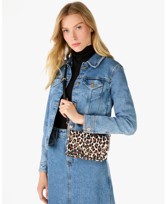 Madison Spotted Leopard Printed Willow Mini Flap Crossbody