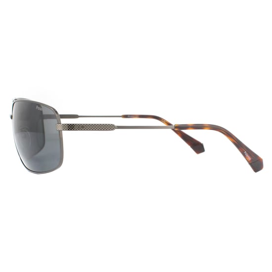 Gafas de sol polarizadas Polaroid rectangle para hombre en gris rutenio oscuro - Image 3