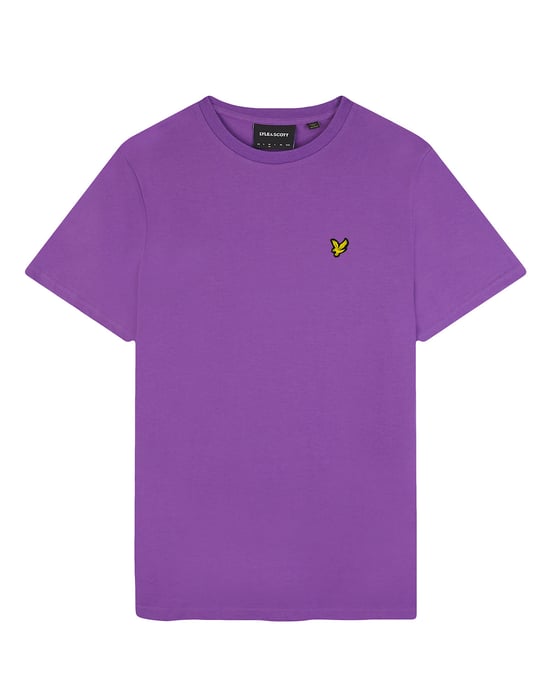Lyle & Scott Brand Chest Logo Card camiseta morada - Image 4