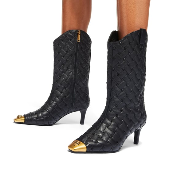 Kurt Geiger London Leather Regent Crystal Boots