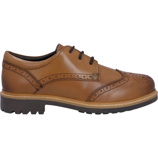 Hunter Cawdor Leather Men's Tan Brogues Shoes - Image 6