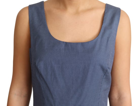 Vestido de algodón azul con lunares para mujer de Dolce & Gabbana, corte A, elástico - Image 5