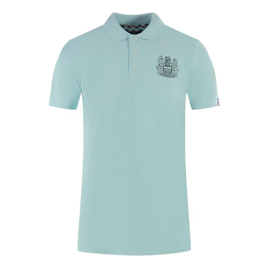 Polo azul claro con mangas con la marca Aquascutum - Image 1