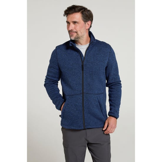 Mountain Warehouse Mens Idris III Full Zip Fleece Jacket (Navy) - Image 1