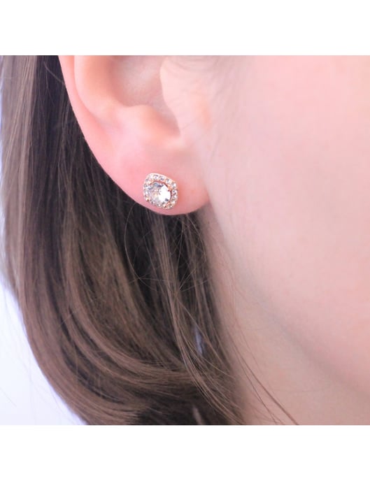 Pendientes Cushy - Oro rosa y cristal - Image 2