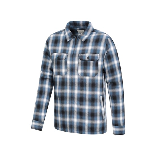 Mountain Warehouse Mens Stream II Flannel Lined Shirt (Blue) - Image 4